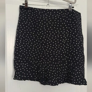 Madewell Women's Star Print 100% Silk Feminine Ballerina Casual Mini Skirt 6